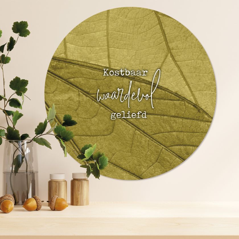 Muurcirkel 'Kostbaar, waardevol, geliefd' - 60 cm