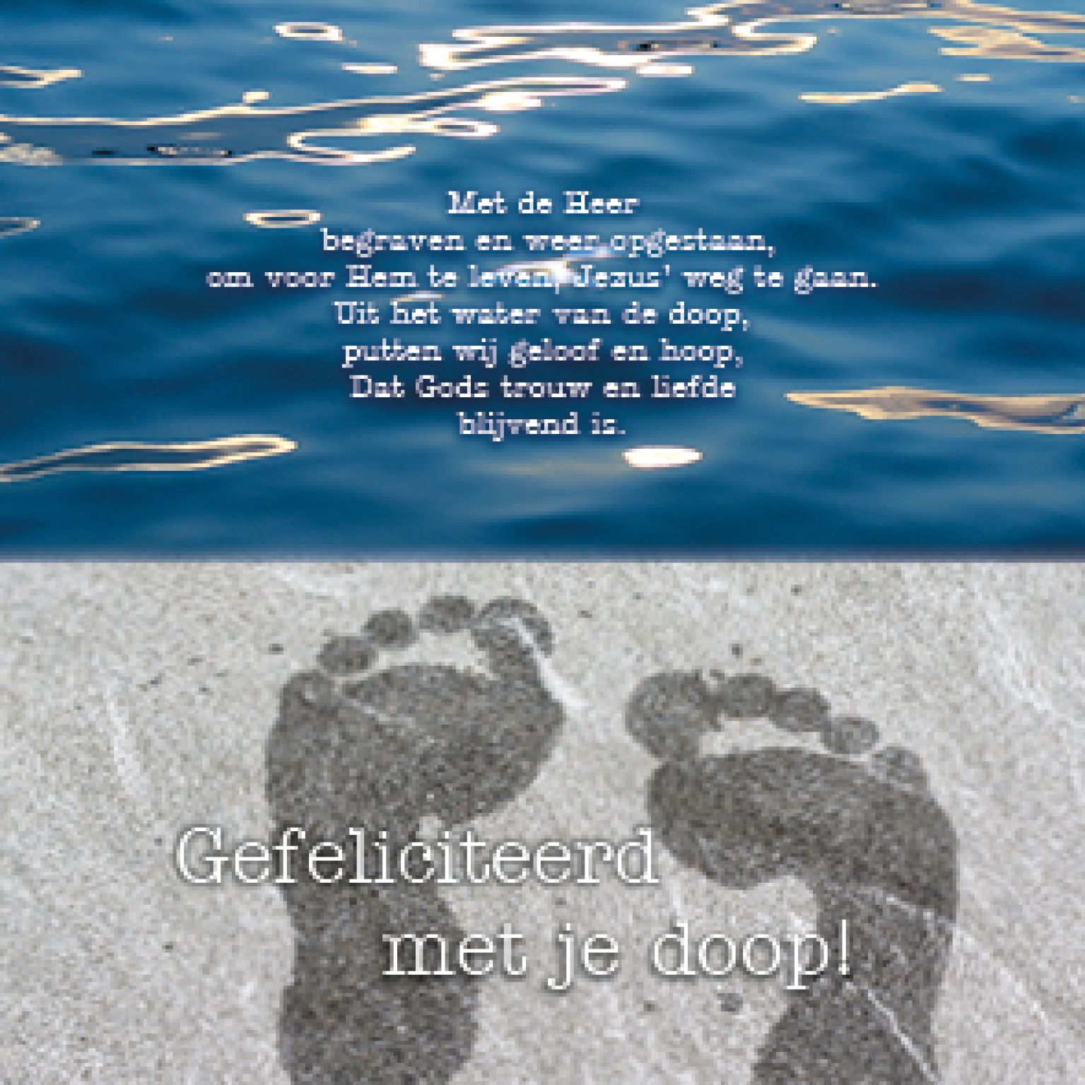 Kaart Gefeliciteerd doop - voetafdruk' - MA15008 -  Lifestyle bij MajesticAlly