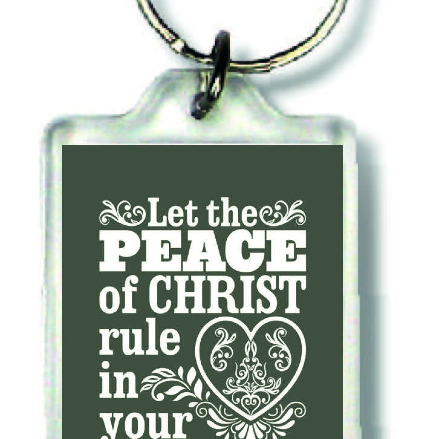 Sleutelhanger let the peace of Christ - MA23024 -  Bible Verses bij MajesticAlly