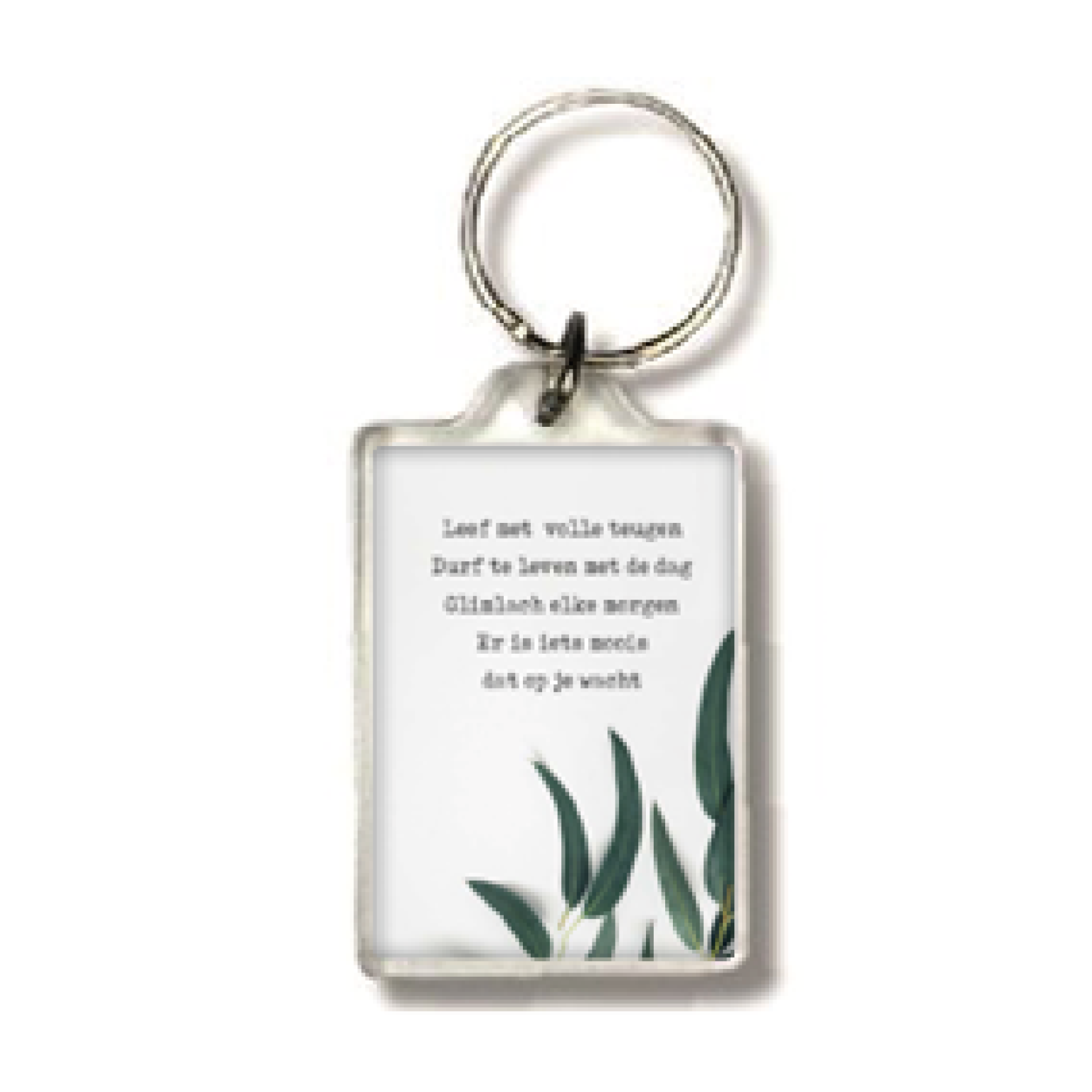 Sleutelhanger Leef met volle teugen - olijftak - MA35512 -  Precious bij MajesticAlly