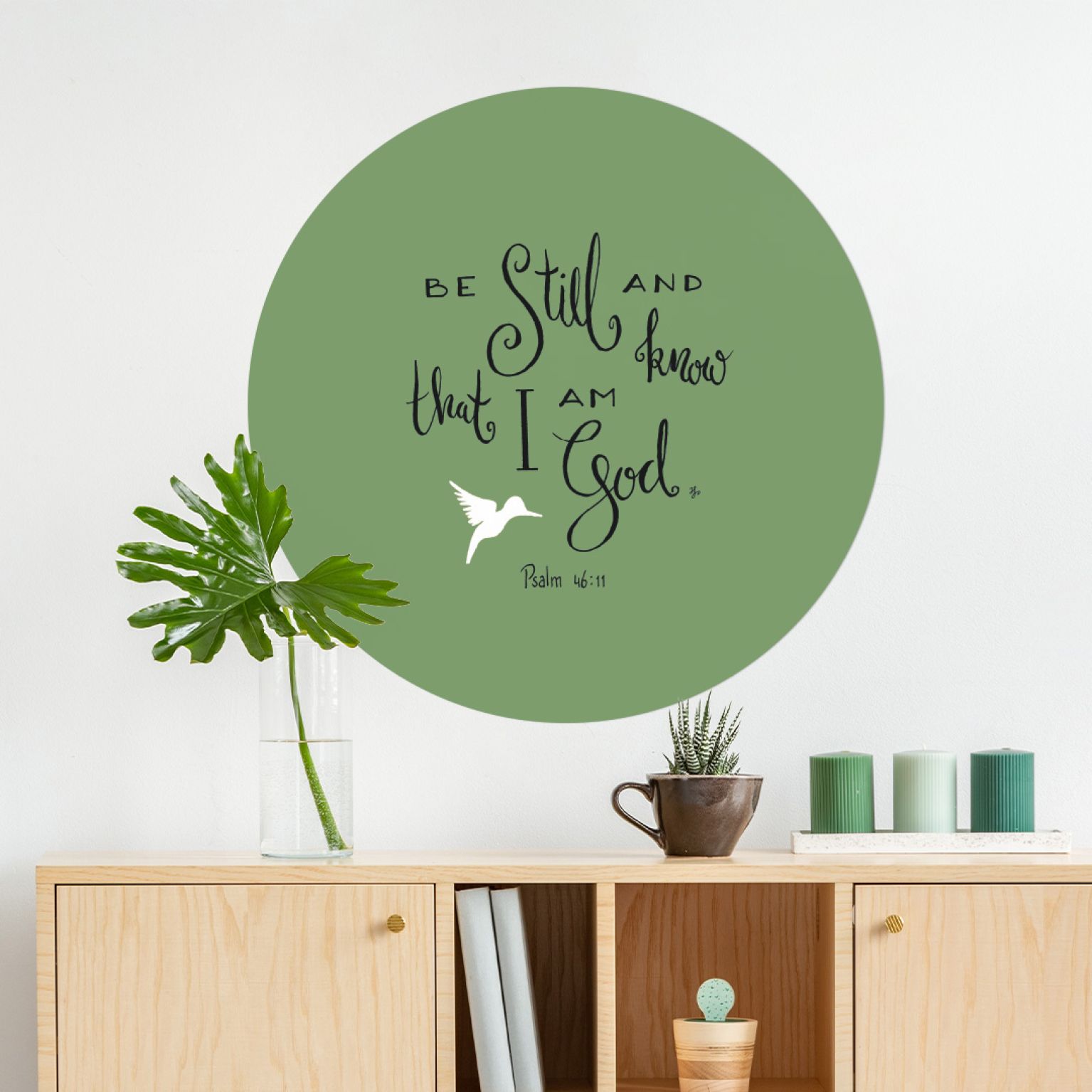 MA39354 Muurcirkel 'Be still and know' - 60 cm