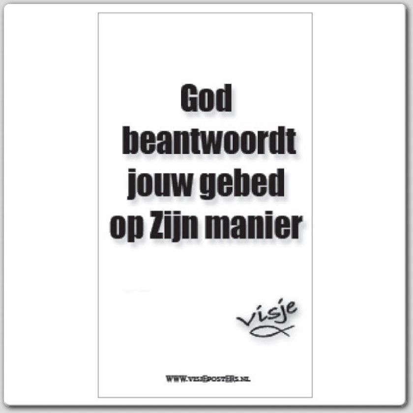 minikaart Visje 'God beantwoordt jouw gebed'