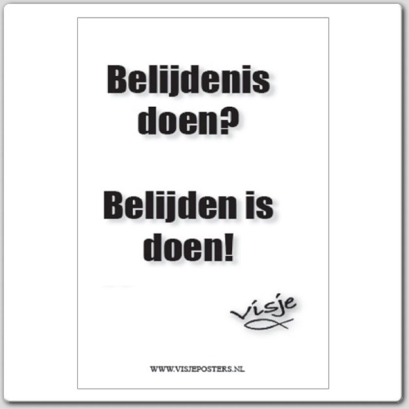 Kaart visje belijdenis doen belijden is - 44116 -  Visje kaarten bij MajesticAlly