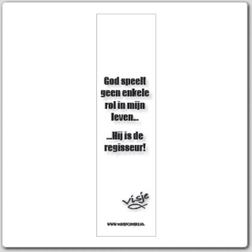Boekenlegger visje God speelt geen enkel - 44842 -  Visje bij MajesticAlly