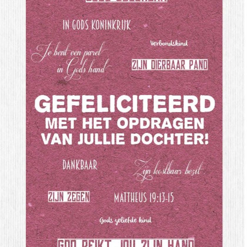 Kaart 'Opdragen dochter - mooie woorden' - MA17038 -  Leef!  bij MajesticAlly