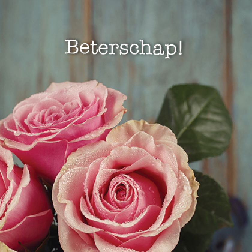 Kaart 'Beterschap - rozen' - MA12011 -  Lifestyle bij MajesticAlly