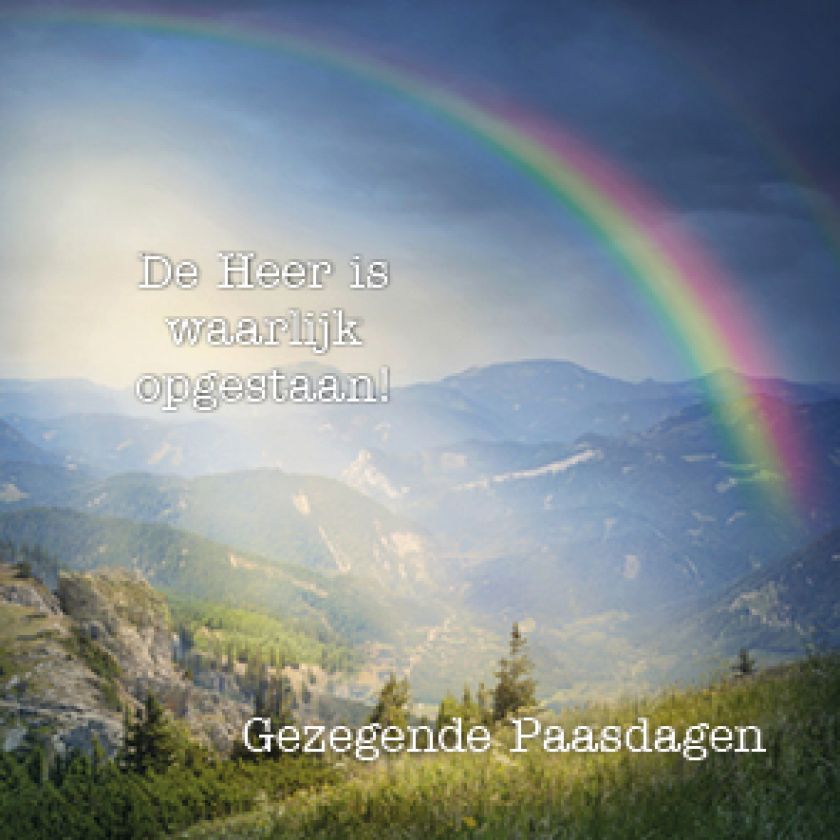 Paaskaart 'Regenboog' - MA15002 -  Pasen bij MajesticAlly