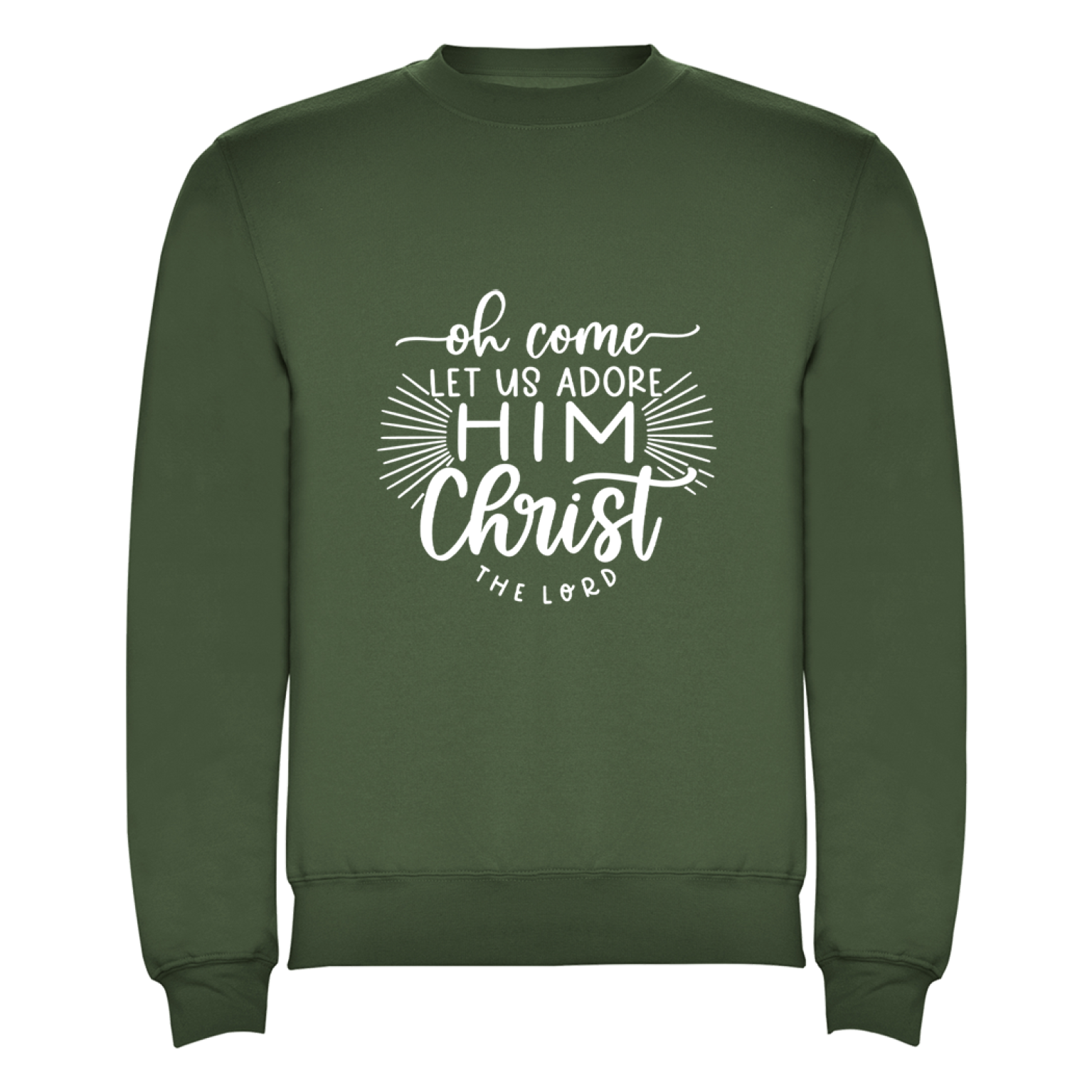 Oh come let us adore Him Groene trui 7f232768