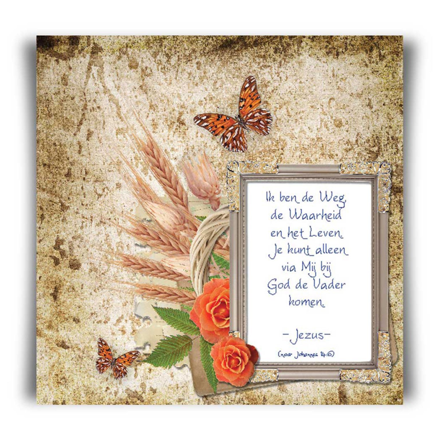 Kaart 'Ik ben de weg de waarheid en het leven' - 45006 -  Bible Message bij MajesticAlly