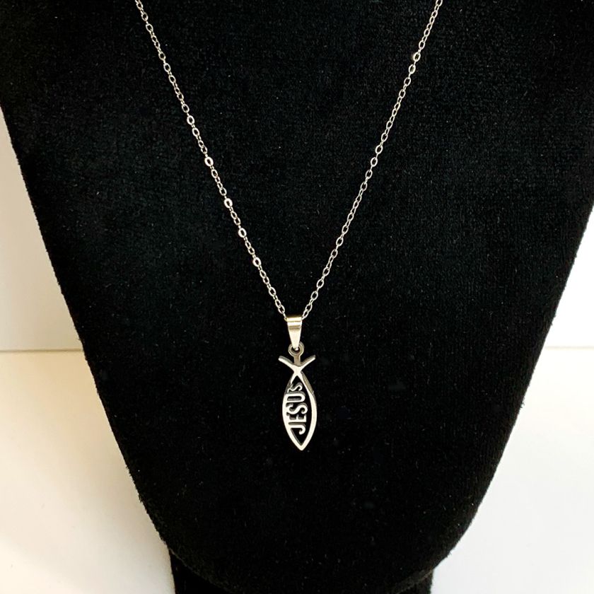 MA47004 - Ketting Visje Jezus - Zilver