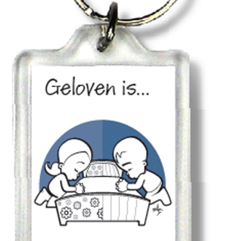 Sleutelhanger geloven is voor elkaar bid - 47509 -  Geloven is... bij MajesticAlly