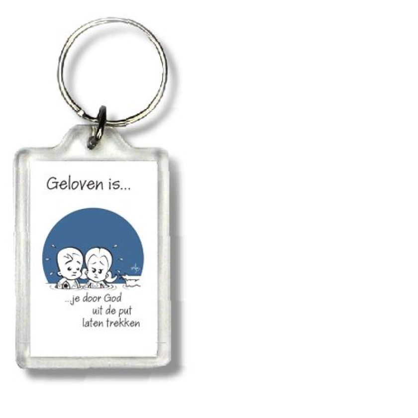 Sleutelhanger geloven is je door god uit - 47523 -  Geloven is... bij MajesticAlly