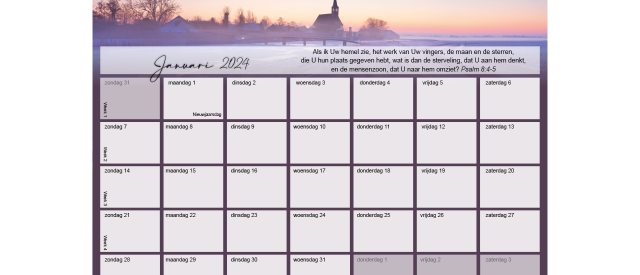 Maandkalender Psalmen binnen 8291635f