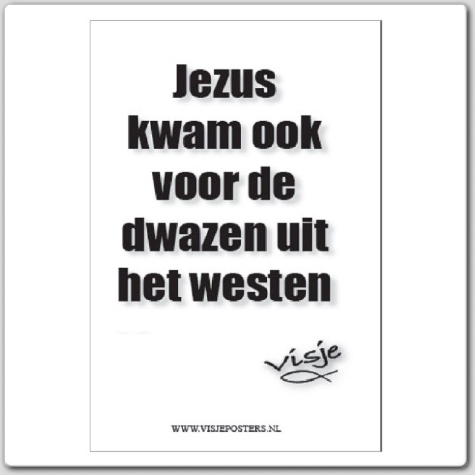 Kerstkaart 'Jezus kwam ook voor de dwazen uit het westen - Visje - 44111 -  Visje kerstkaarten bij MajesticAlly