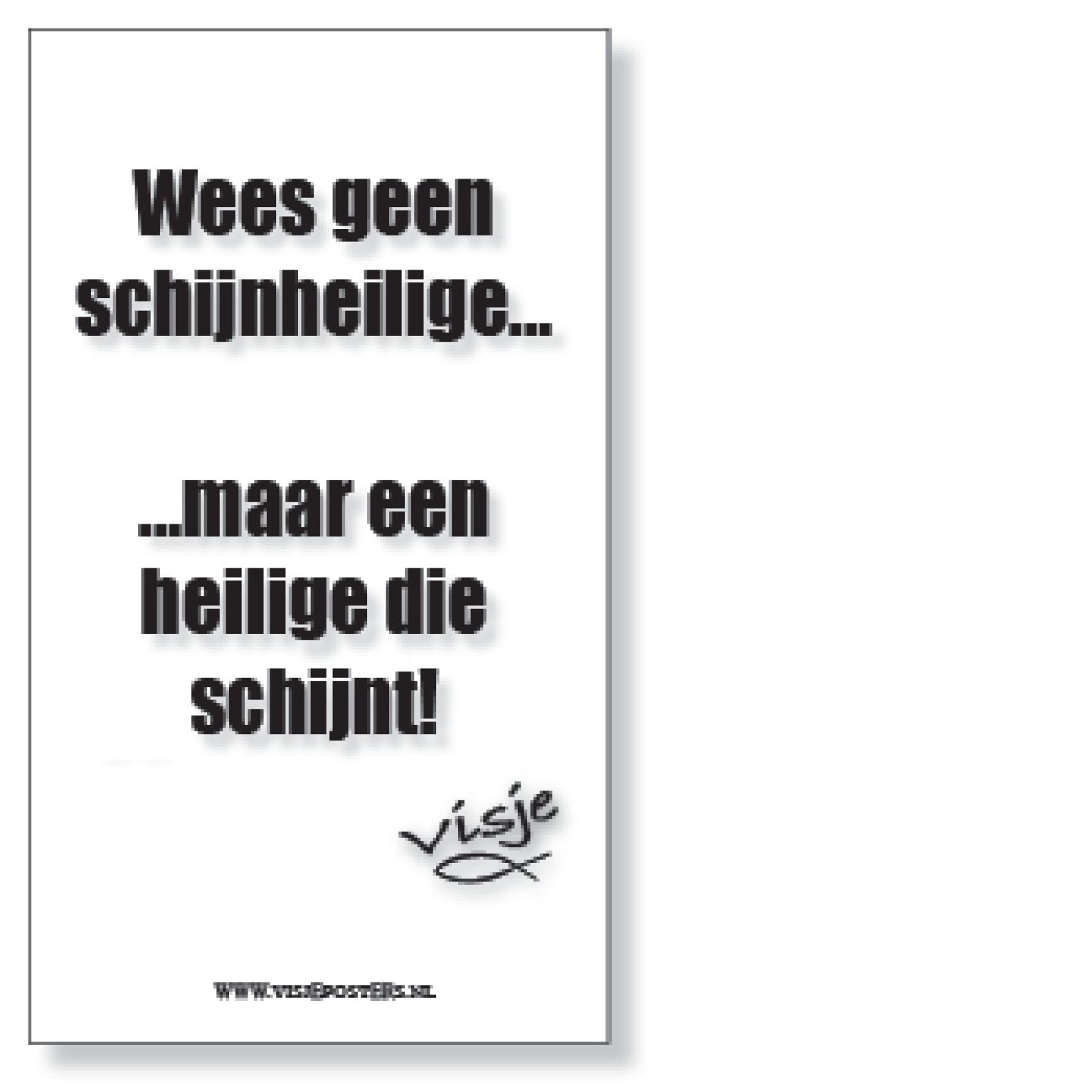 Kaart visje wees geen schijnheilige - 44135 -  Visje kaarten bij MajesticAlly