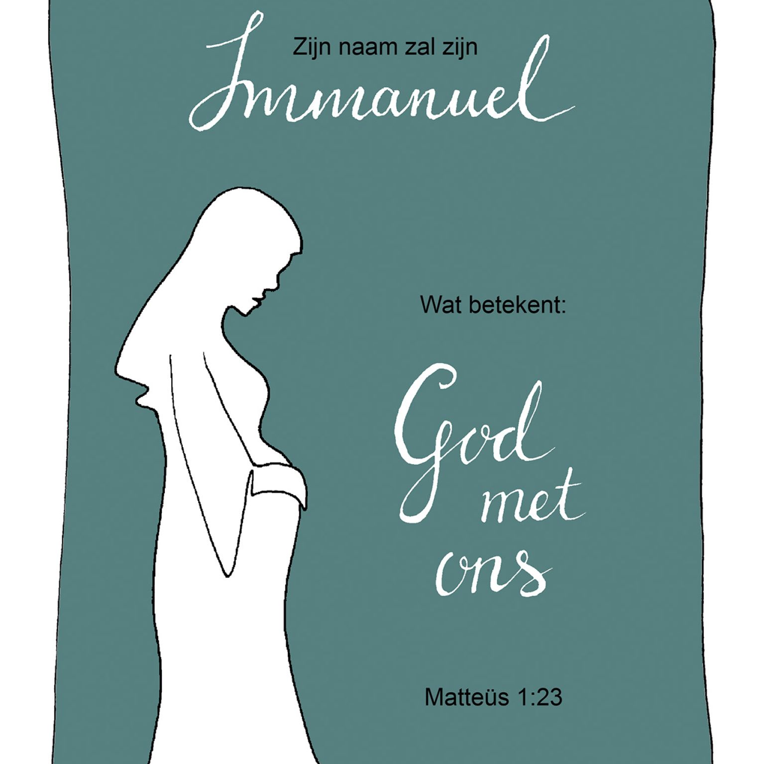 MA41318 - Kerstkaart Henrike 'Zijn naam zal zijn Immanuel'