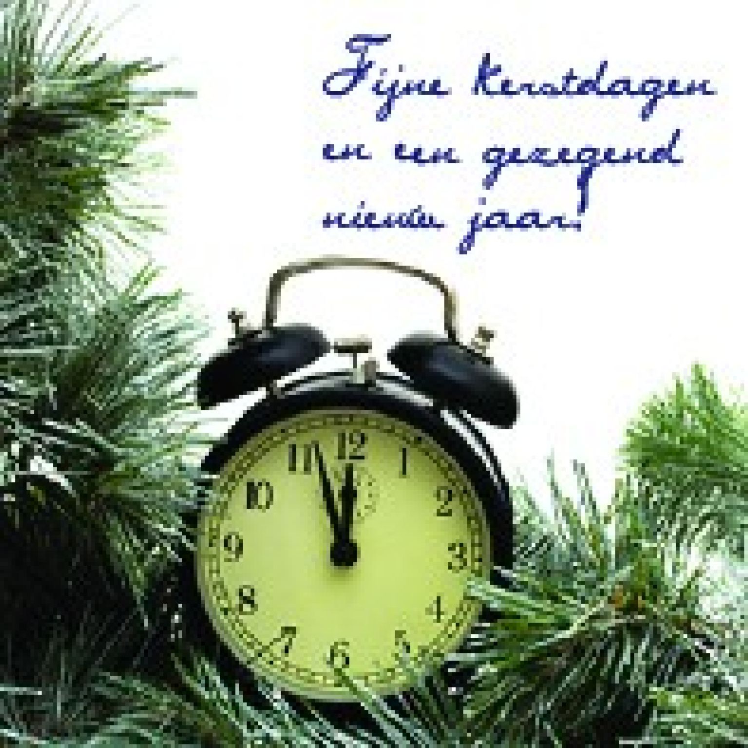 Kerstkaart 'Wekker' - MA12047 -  Christelijke kerstkaarten bij MajesticAlly