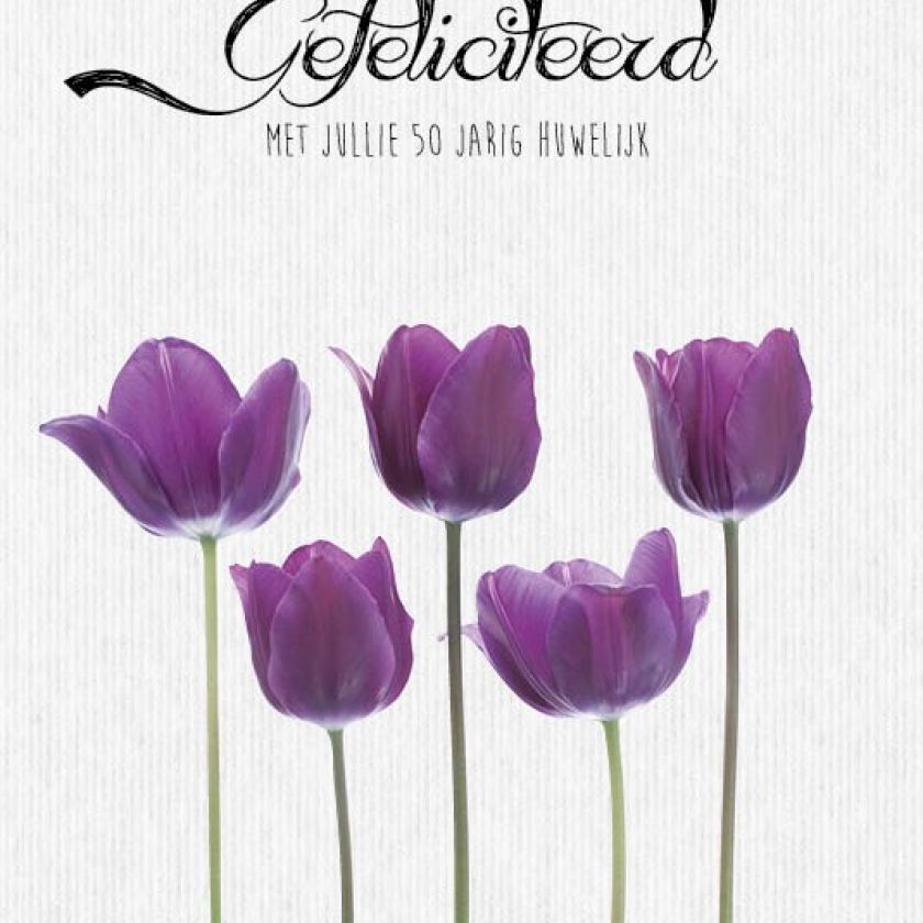Kaart '50 jarig huwelijk tulpen' - MA17053 -  Leef!  bij MajesticAlly