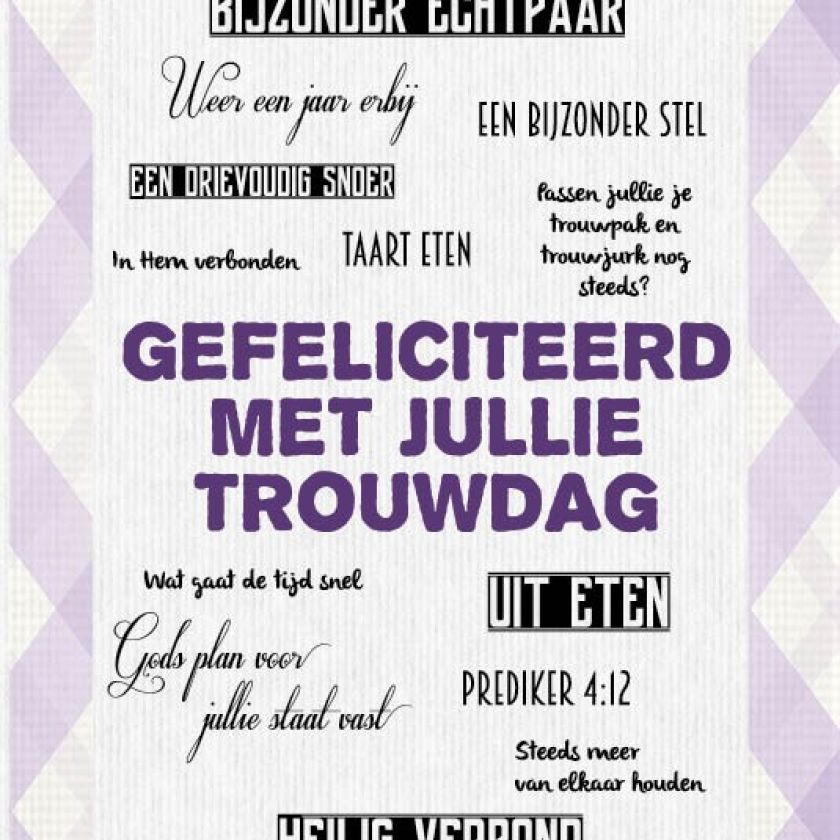 Kaart 'Trouwdag - mooie woorden' - MA17057 -  Leef!  bij MajesticAlly