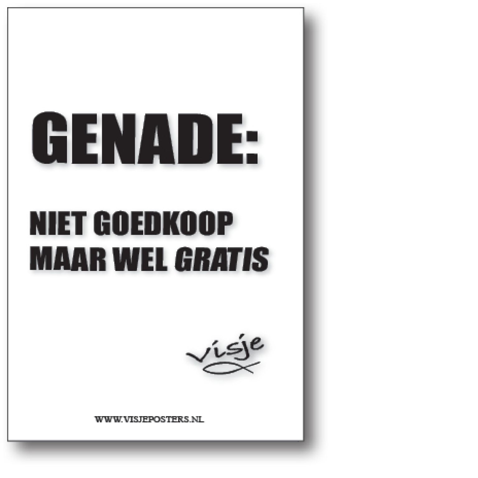 minikaart Visje 'Genade: niet goedkoop'