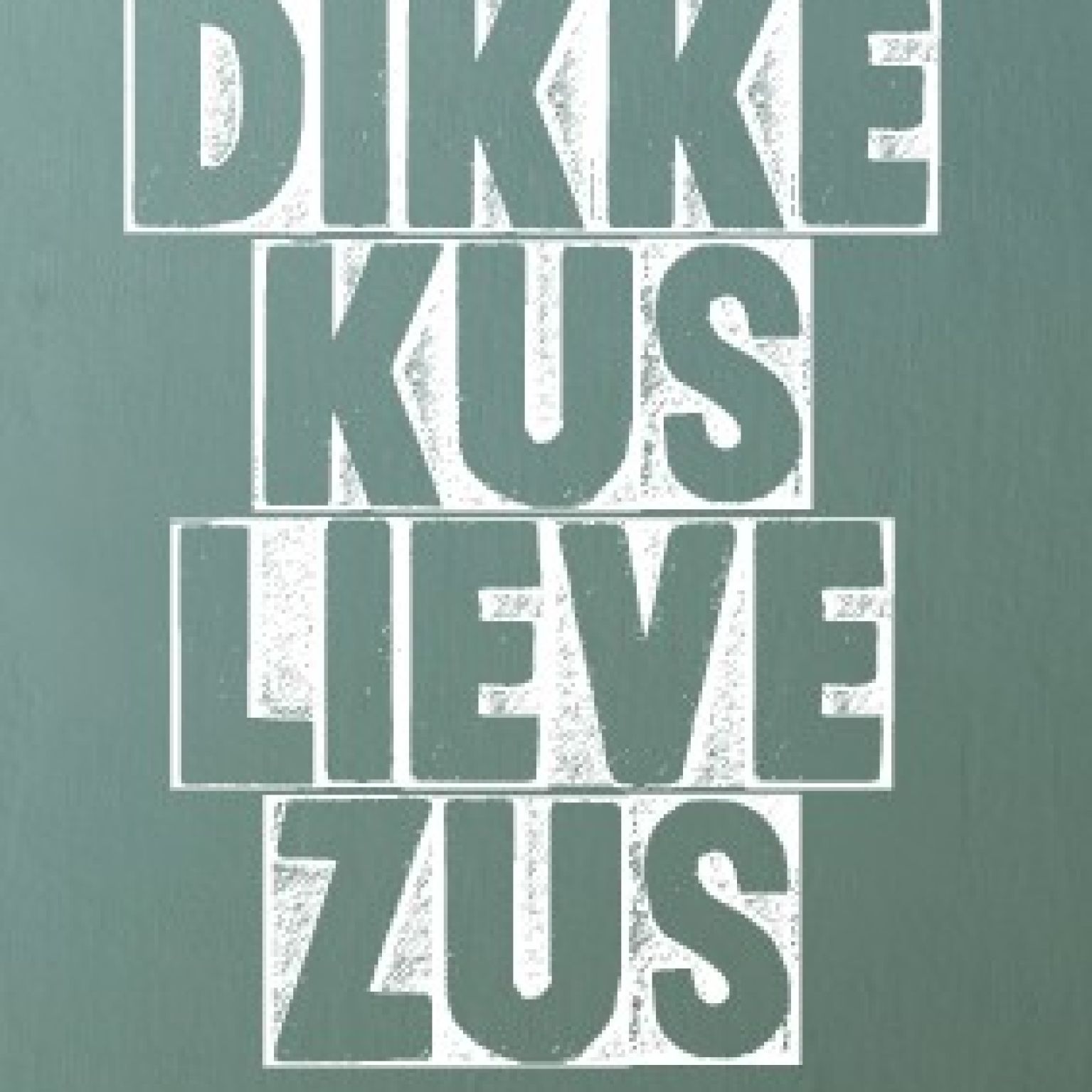 Minikaart 'Dikke kus lieve zus' - 552603MK -  Minikaartjes
