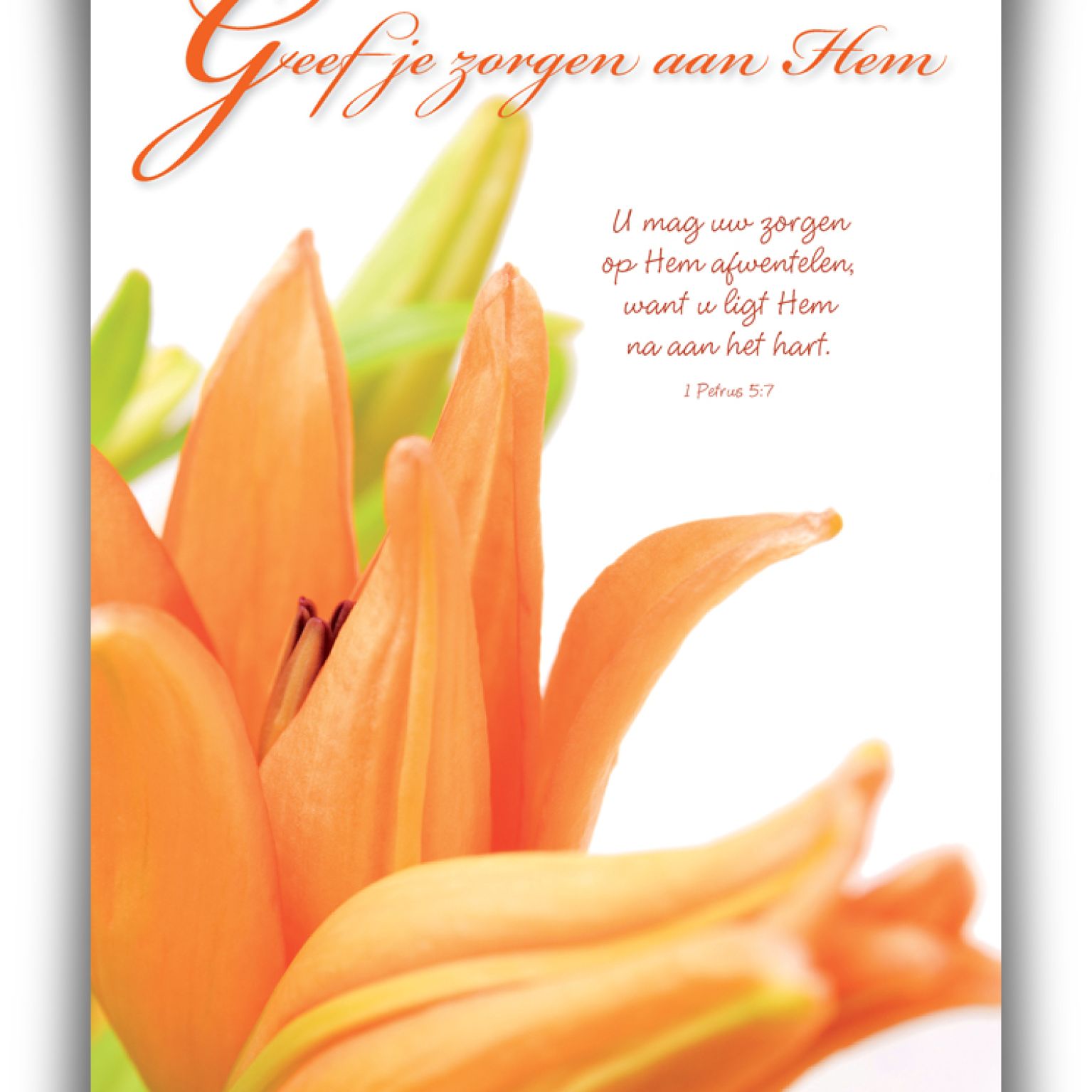 Poster A4 'Geef je zorgen aan Hem' - 46809 -  Wanddeco/posters bij MajesticAlly