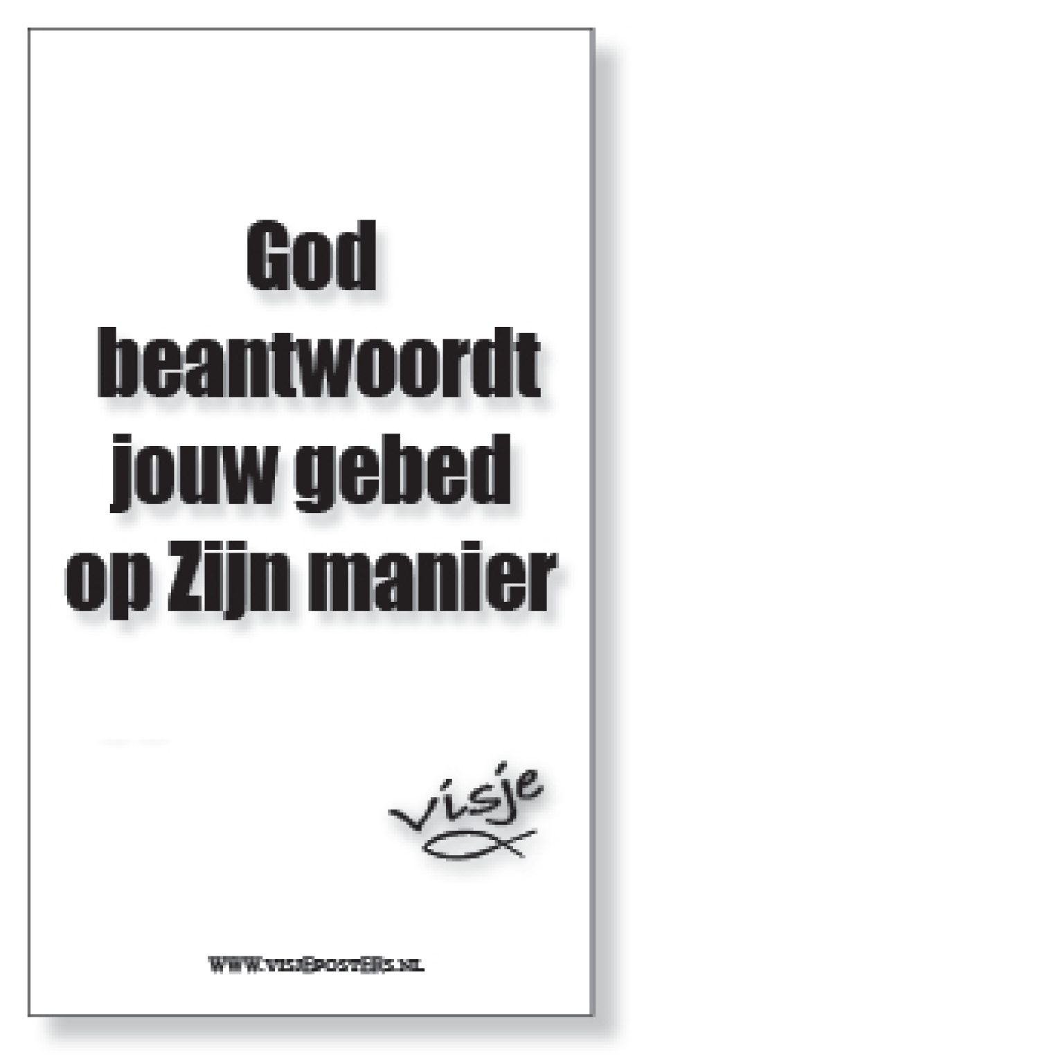 Kaart visje God beantwoordt jouw gebed - 44132 -  Visje kaarten bij MajesticAlly