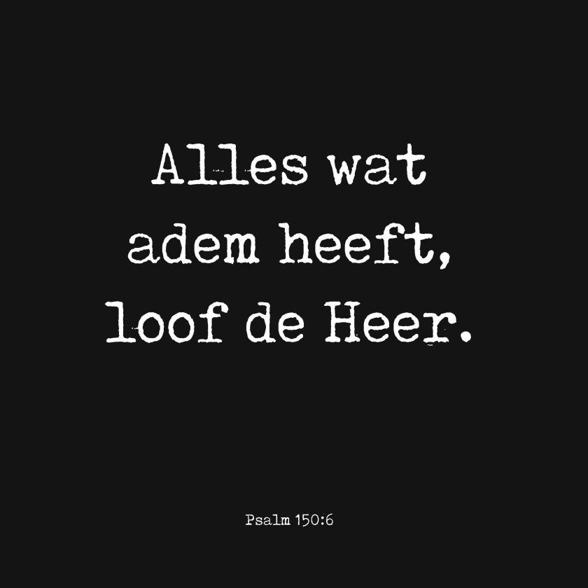 Collage Deco 'Psalm 150' - 14x14 cm - MA39111 -  Wanddeco bij MajesticAlly