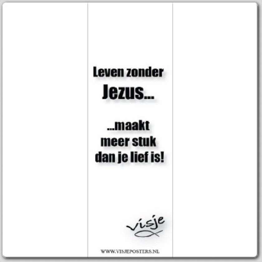 Boekenlegger visje leven zonder Jezus - 44862 -  Visje bij MajesticAlly
