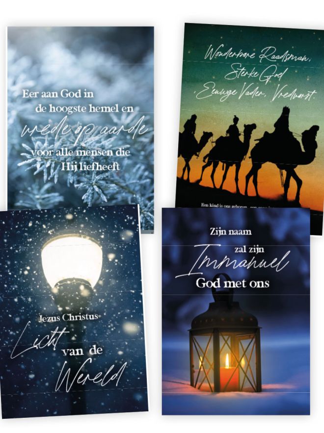 Voordeelpakje 12 kerstkaarten (4x3) - MA41053