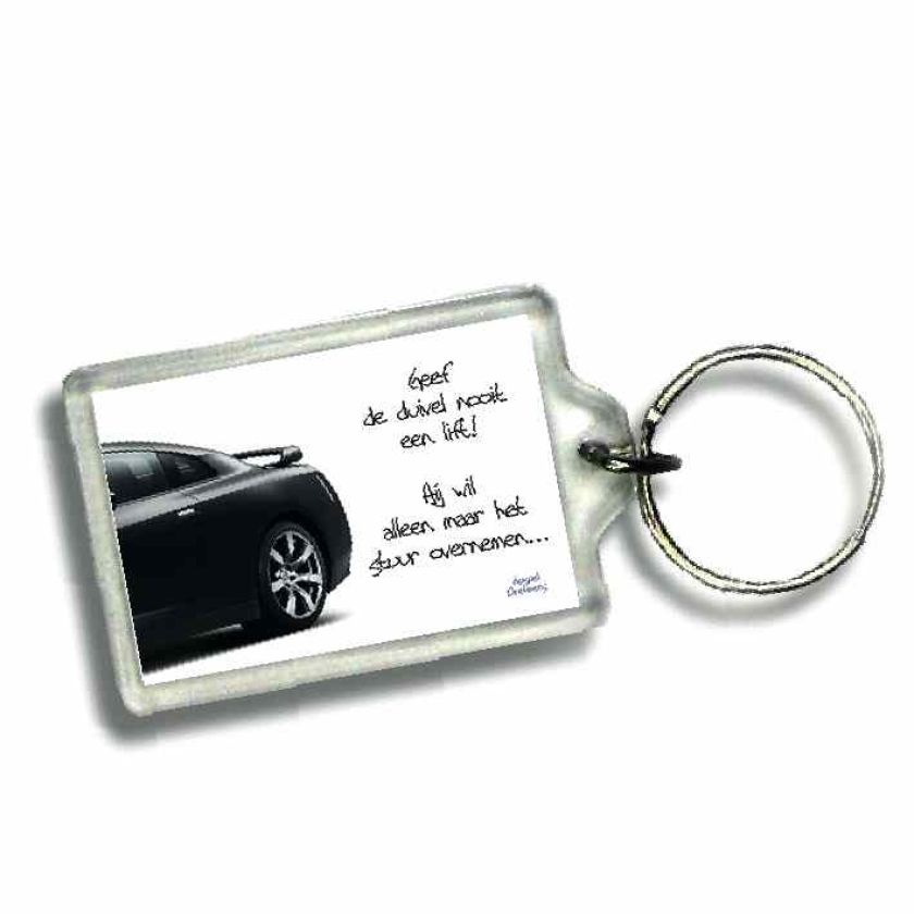 Sleutelhanger geef de duivel nooit een - 46635 -  Gospel Oneliner bij MajesticAlly