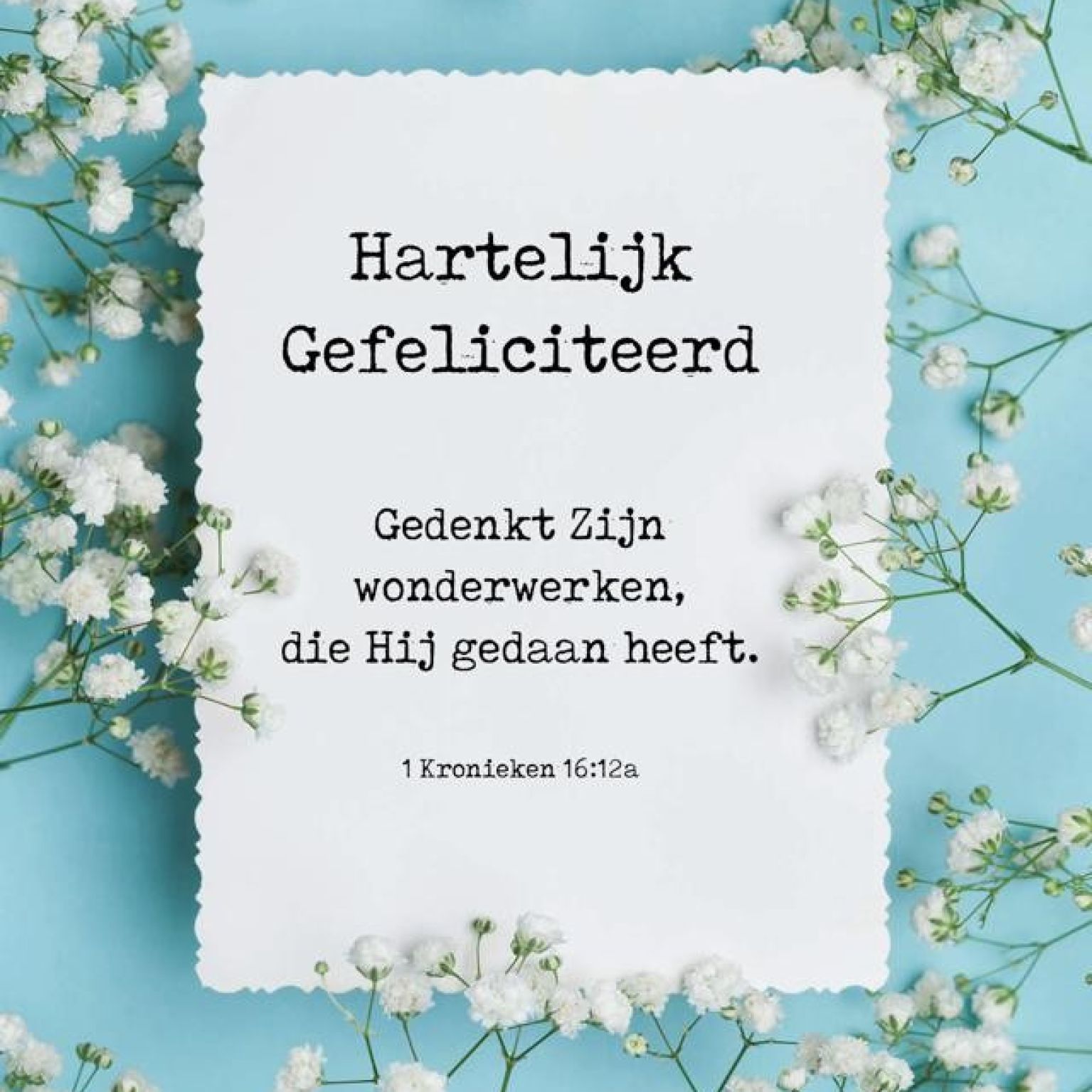 Voordeelkaart 'Hartelijk Gefeliciteerd - witte bloemen' - MA38050 -  Voordeelkaarten christelijk bij MajesticAlly