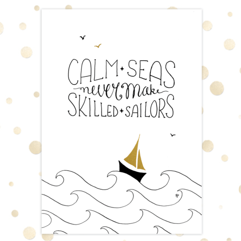 Kaart 'Calm seas' - MA36042 -  Golden Blessings bij MajesticAlly