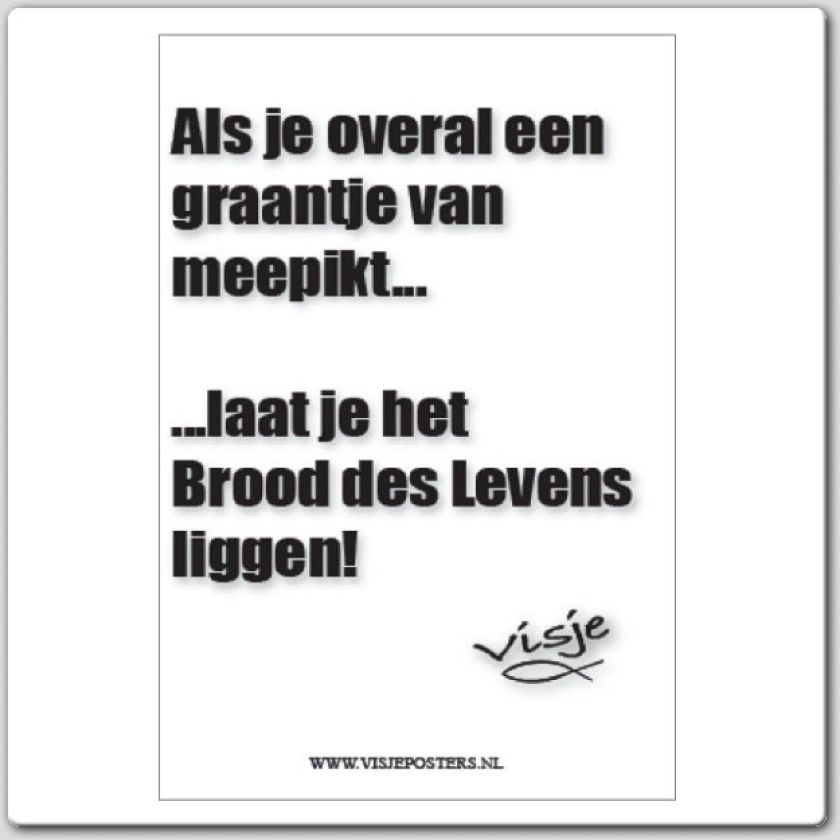 Kaart visje als je overal een graan - 44098 -  Visje kaarten bij MajesticAlly