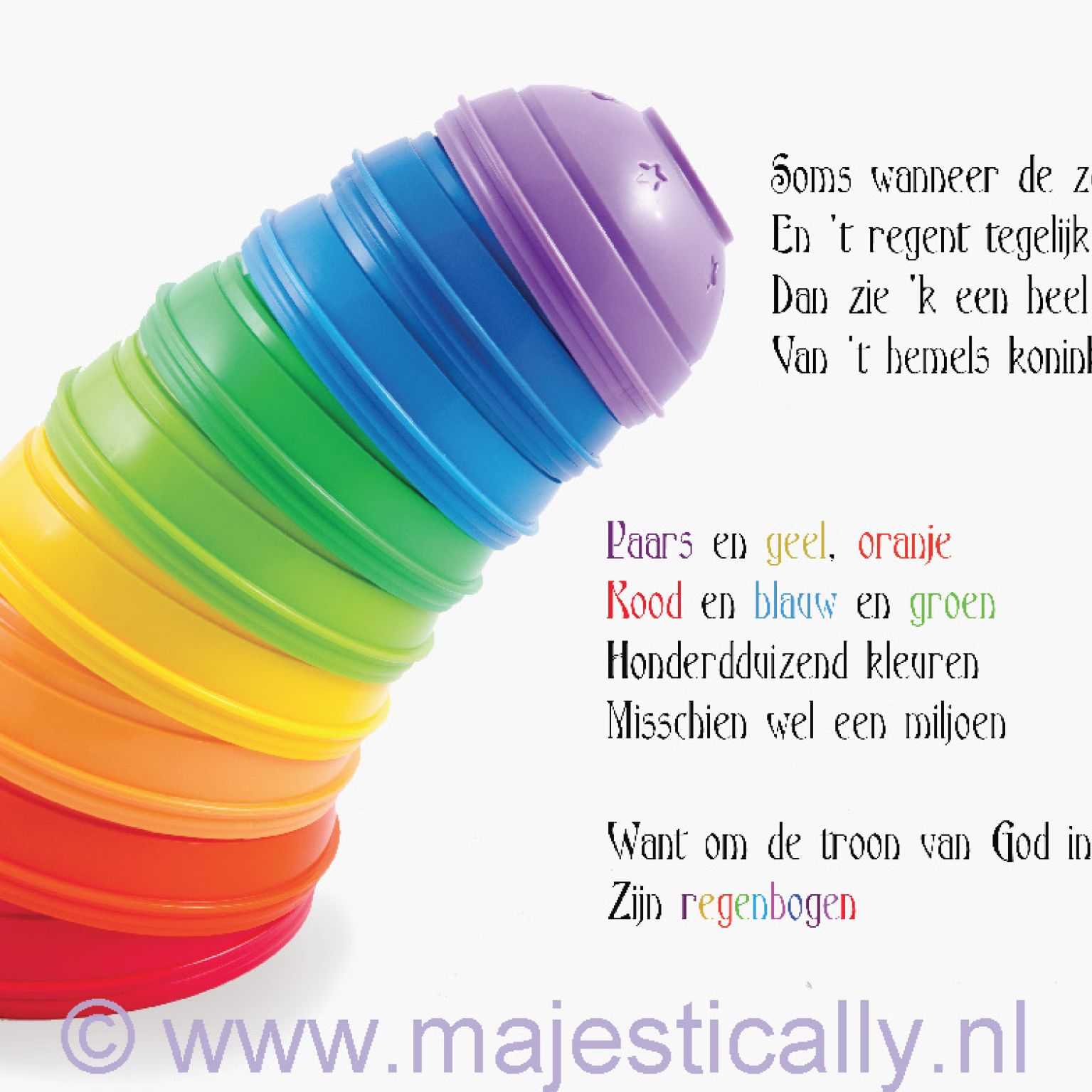 Kinderkaart regenbogen - MA13013 -  Kinderkaarten bij MajesticAlly