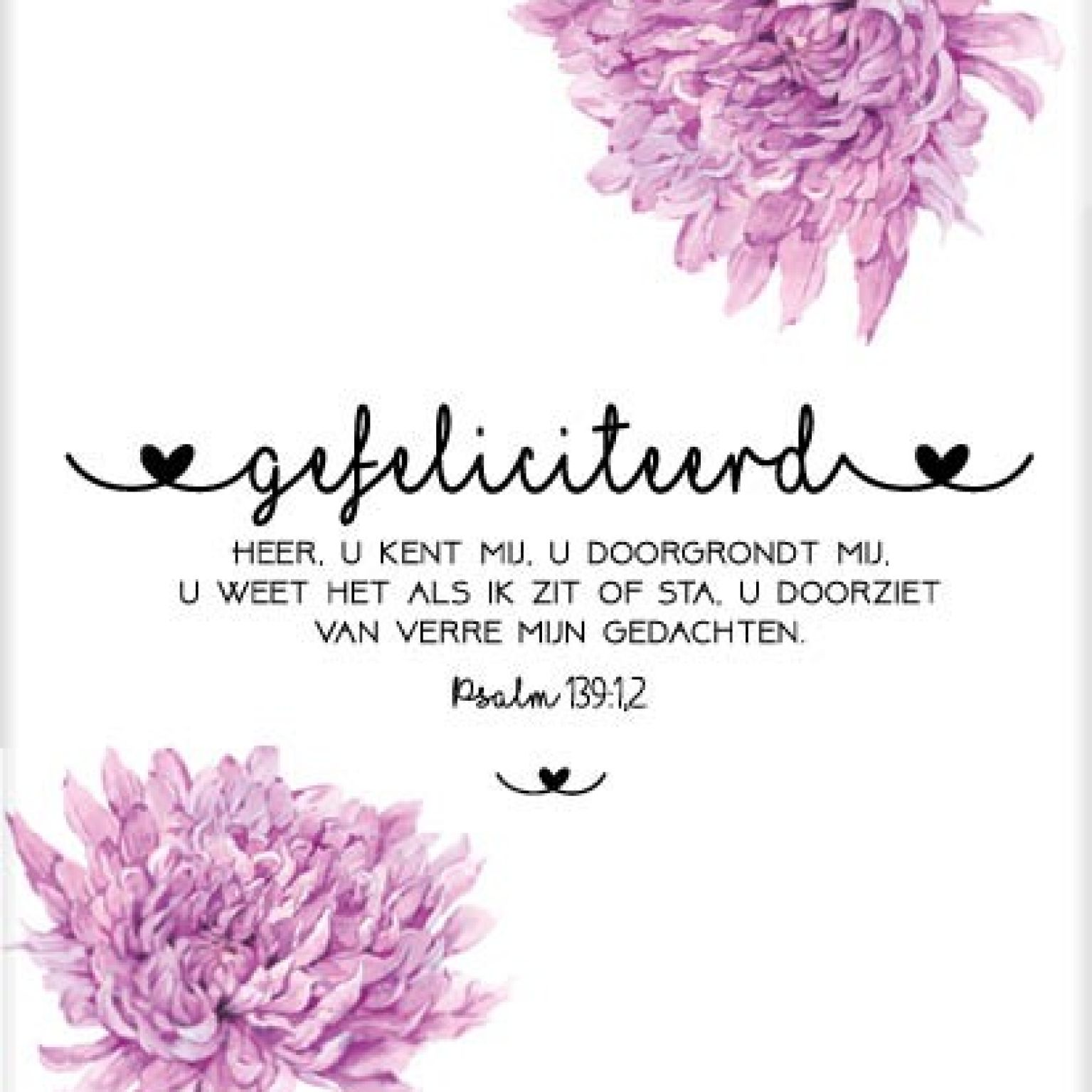 Kaart 'Gefeliciteerd - Psalm 139' - MA31026 -  Bloom bij MajesticAlly