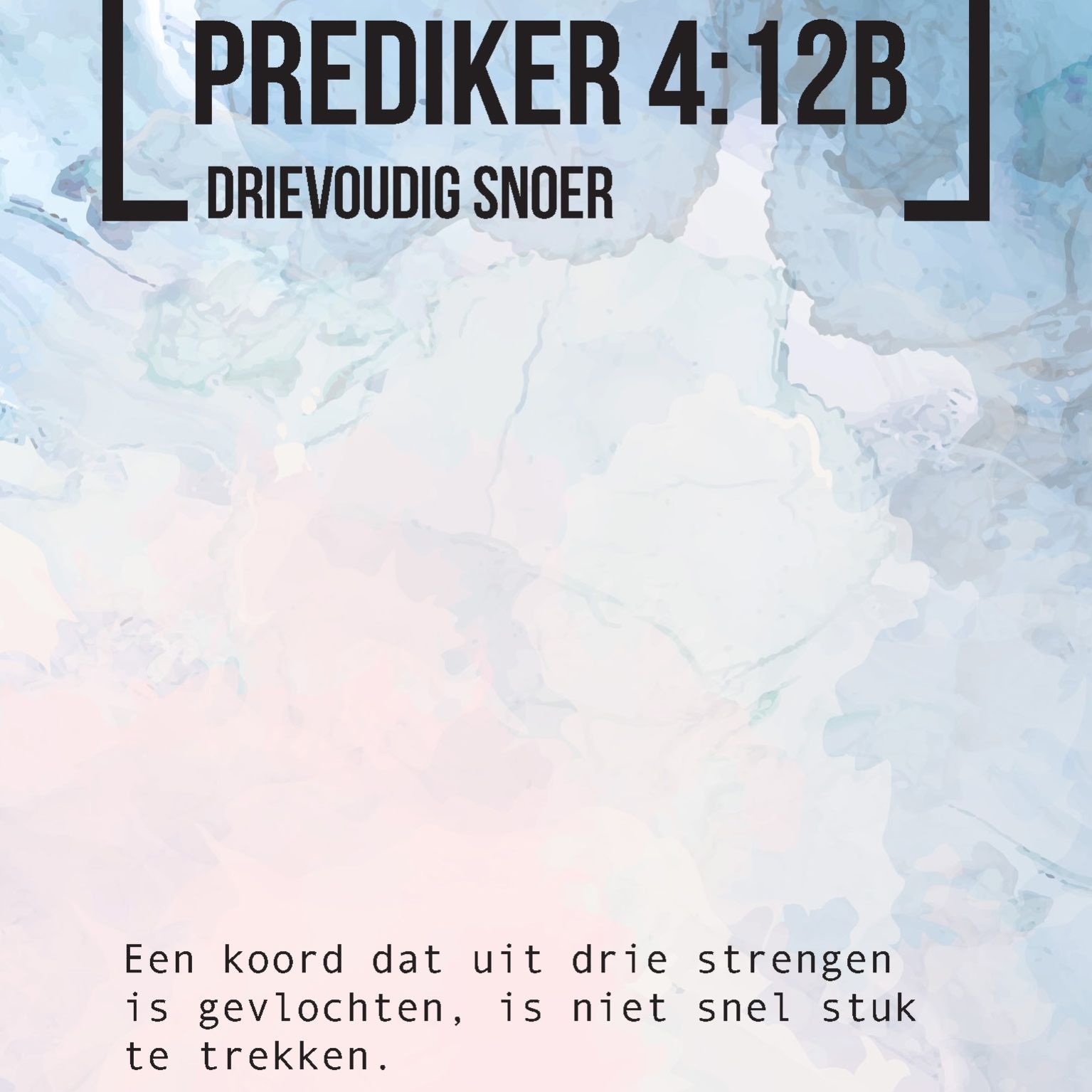 Bijbeltekstkaart 'Prediker 4:12b' NBV21 - MA42014 -  Interieurkaarten bij MajesticAlly