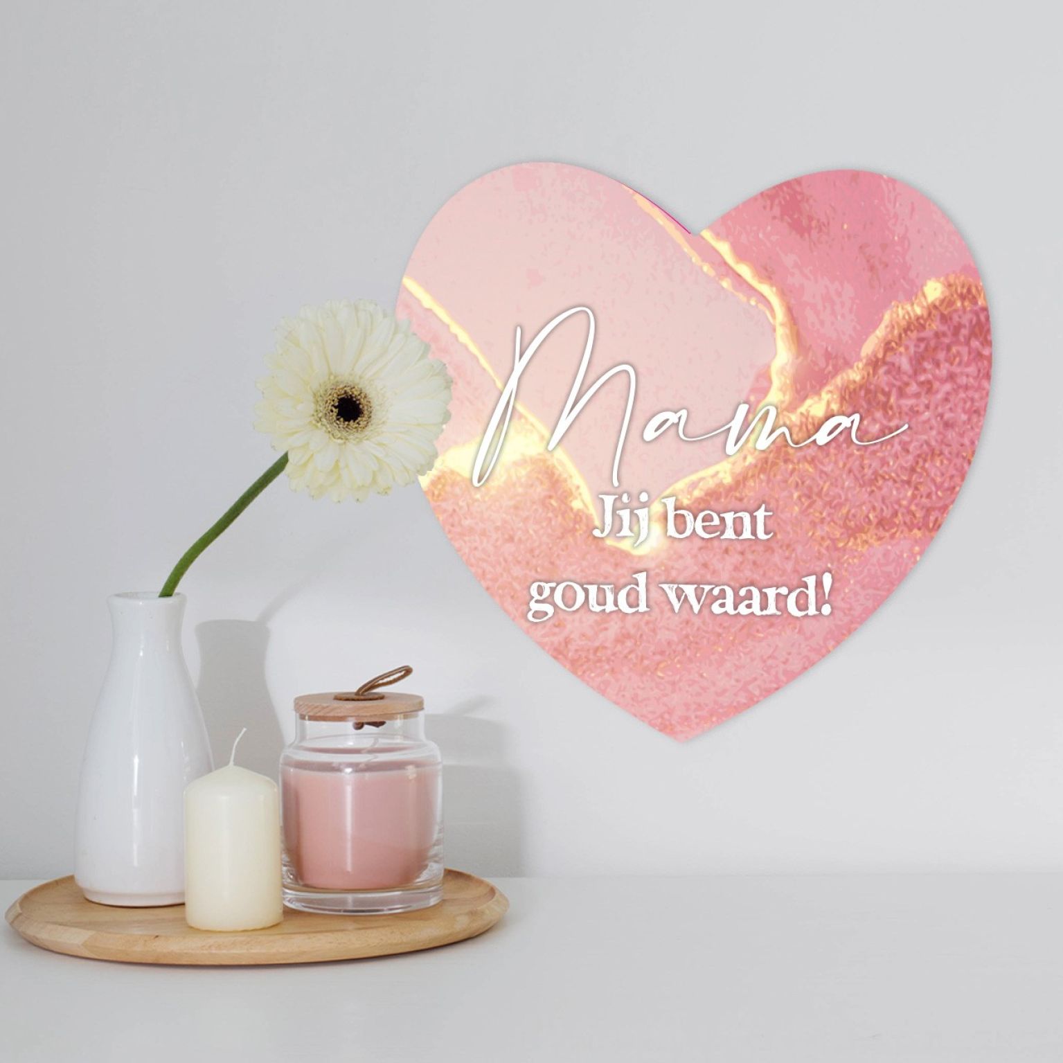 Hart 'Mama, jij bent goud waard' - MA39911 -  Moederdagharten bij MajesticAlly