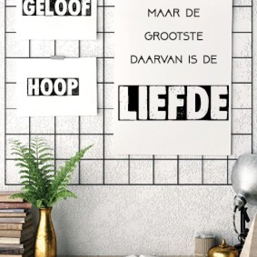 Minikaart 'Geloof Hoop Liefde' - 552618MK -  Minikaartjes