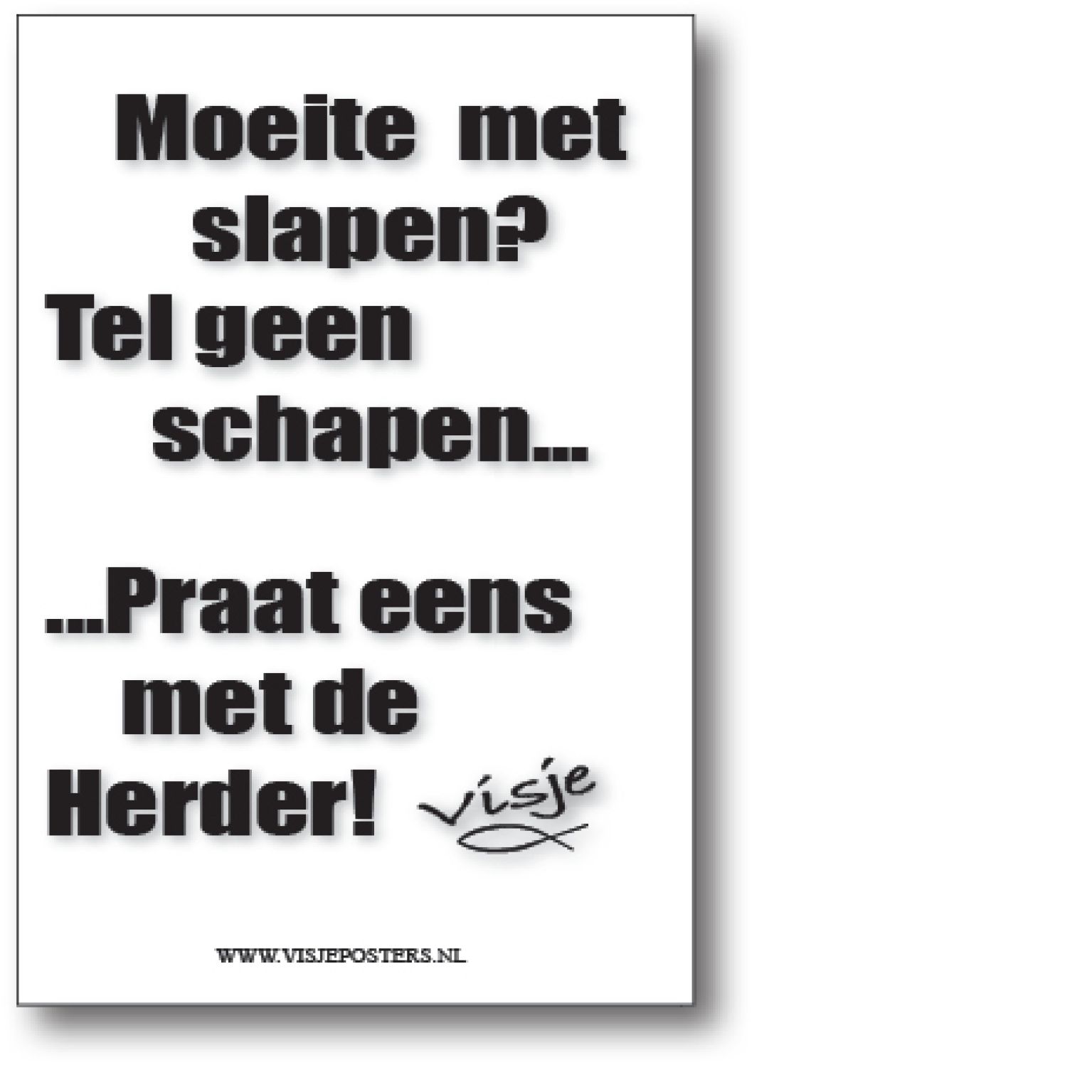minikaart Visje 'Moeite met slapen'
