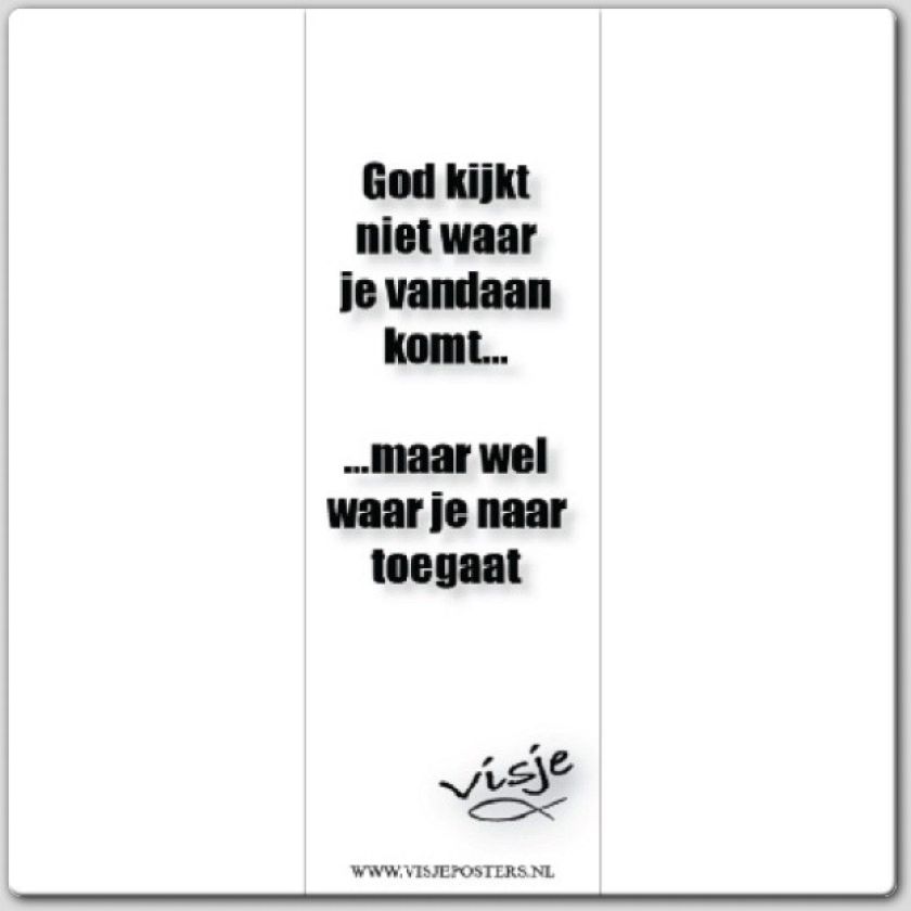 Boekenlegger visje God kijkt niet waar j - 44867 -  Visje bij MajesticAlly