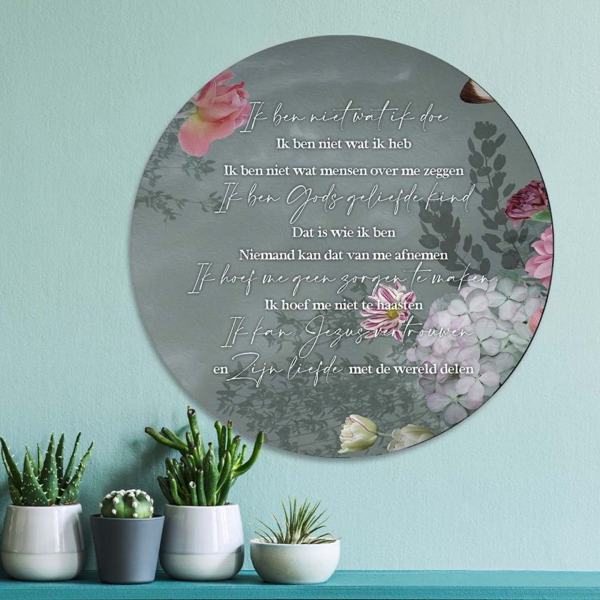 Muurcirkel 'Gods geliefde kind' - 60 cm - MA39326 -  Wanddeco bij MajesticAlly