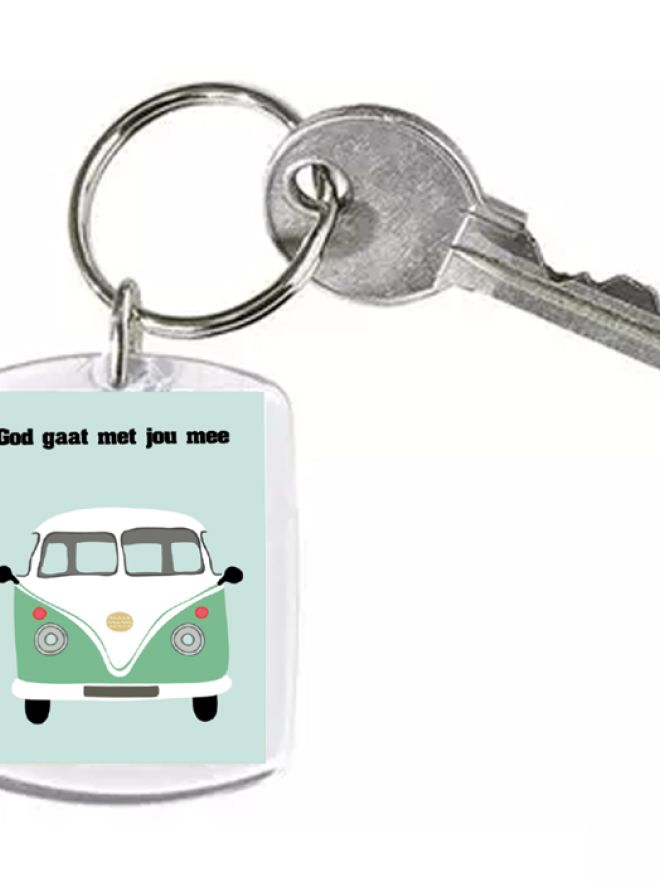 Sleutelhanger God gaat met jou mee - voordeel