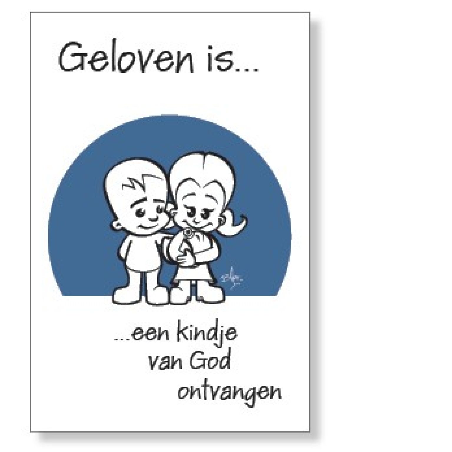 10x kaart 'Geloven is een kindje ontvangen' - 44541 -  Geloven is bij MajesticAlly