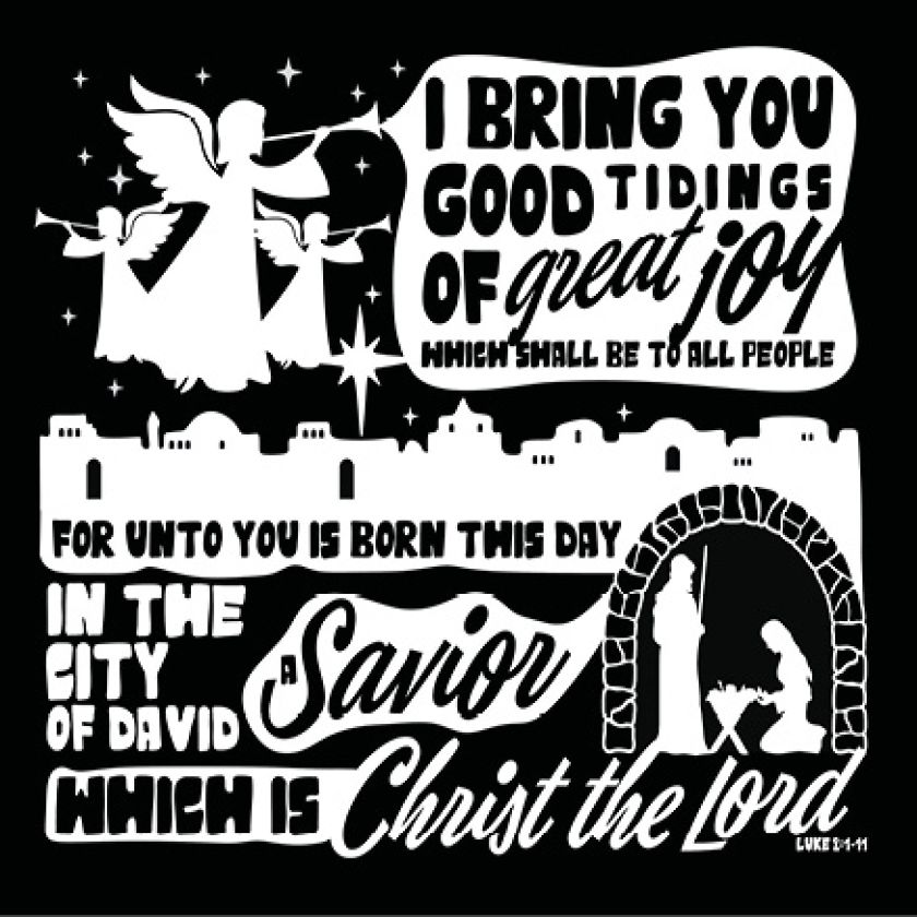 Kerstkaart metallic 'Good tidings' - MA16108 -  Christelijke kerstkaarten bij MajesticAlly