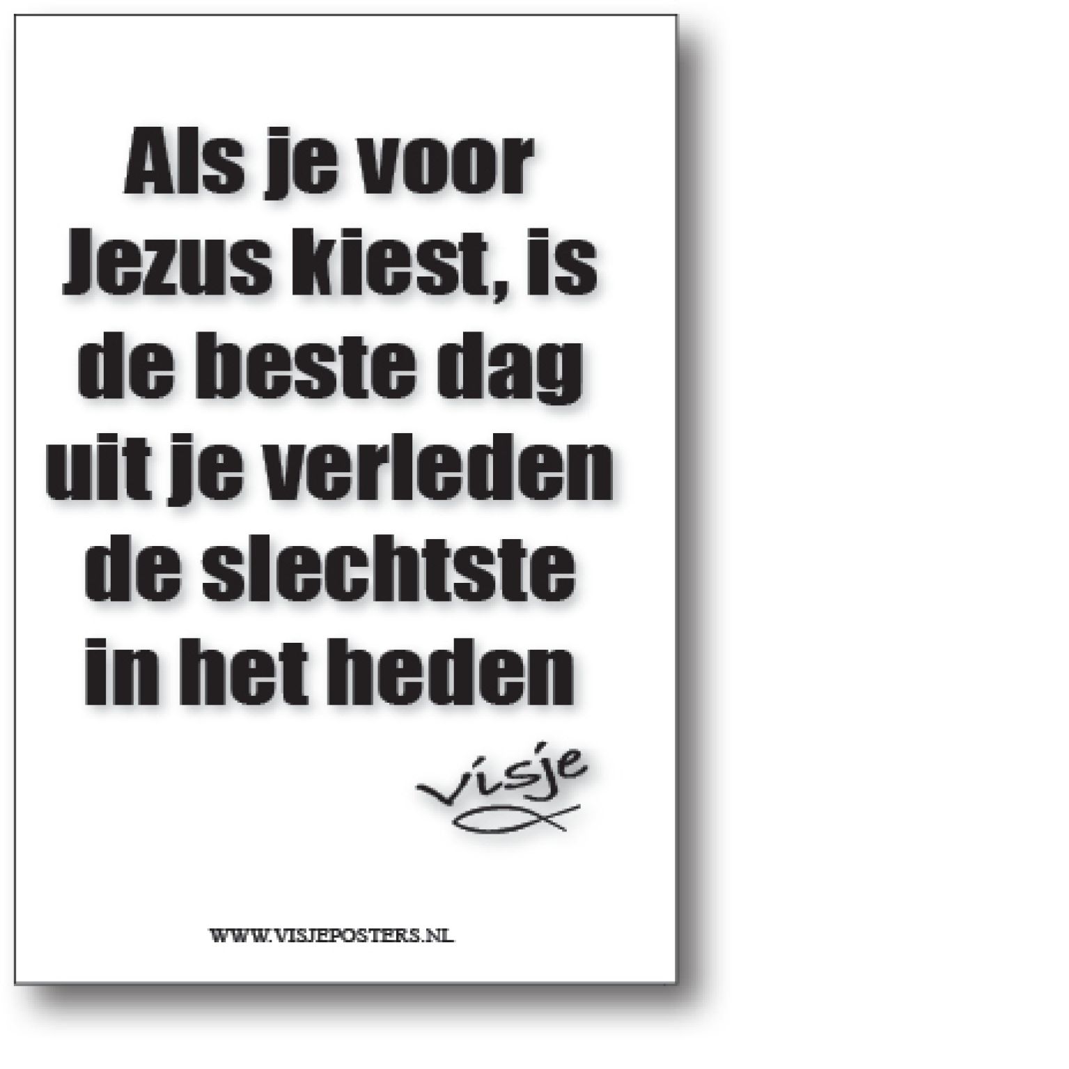 minikaart Visje 'Als je voor Jezus kiest'