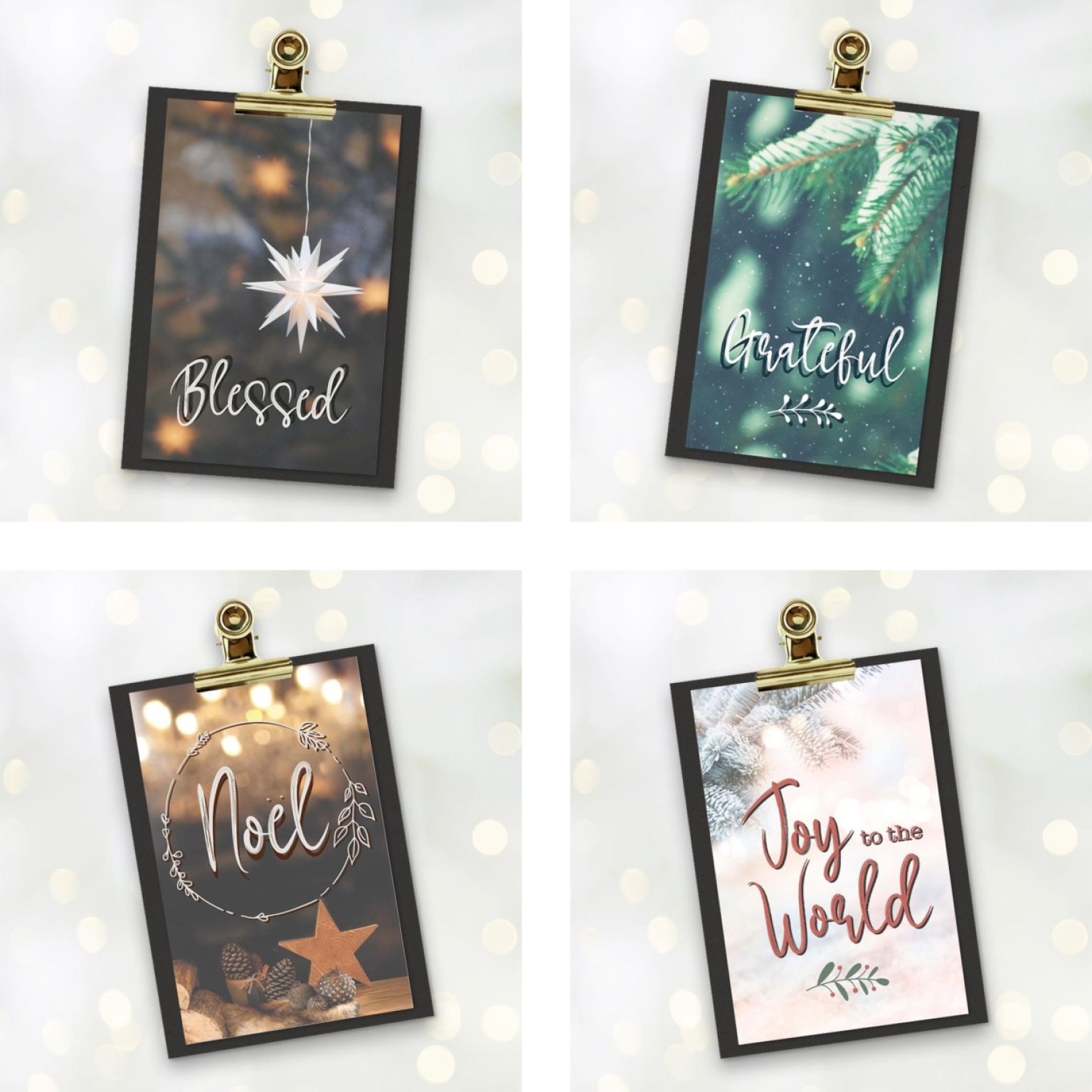 Overzicht klembord minikaartjes