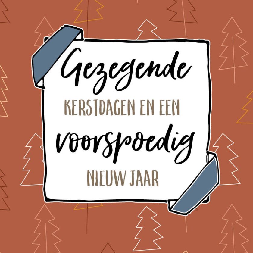 Gezegende kerstdagen en een voorspoedig nieuw jaar
