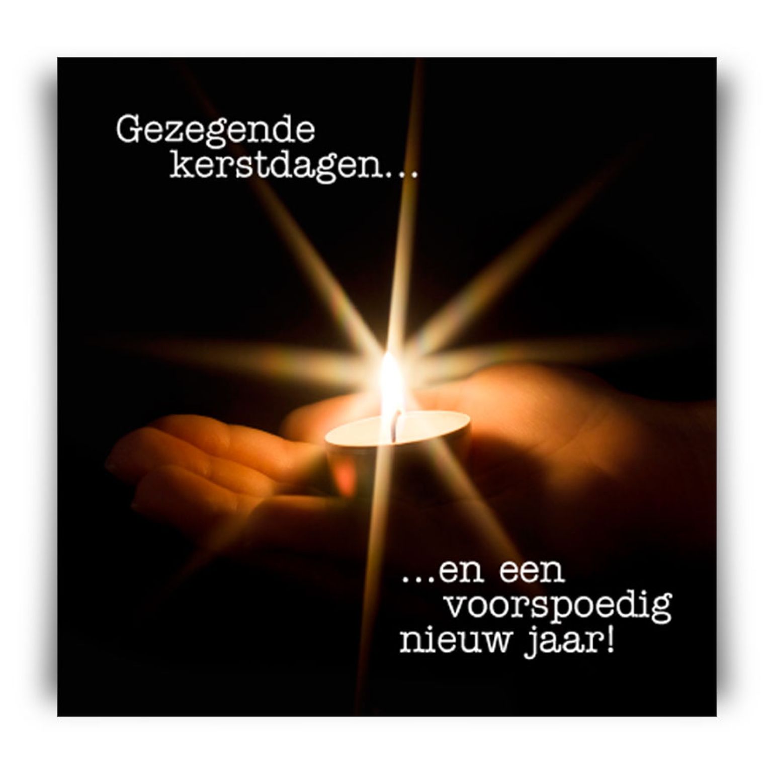 Kerstkaart 'Waxinelichtje' - MA12256 -  Christelijke kerstkaarten bij MajesticAlly