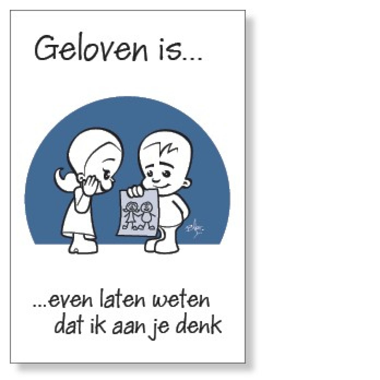 10x kaart 'Geloven is even laten weten...' - 44535 -  Geloven is bij MajesticAlly